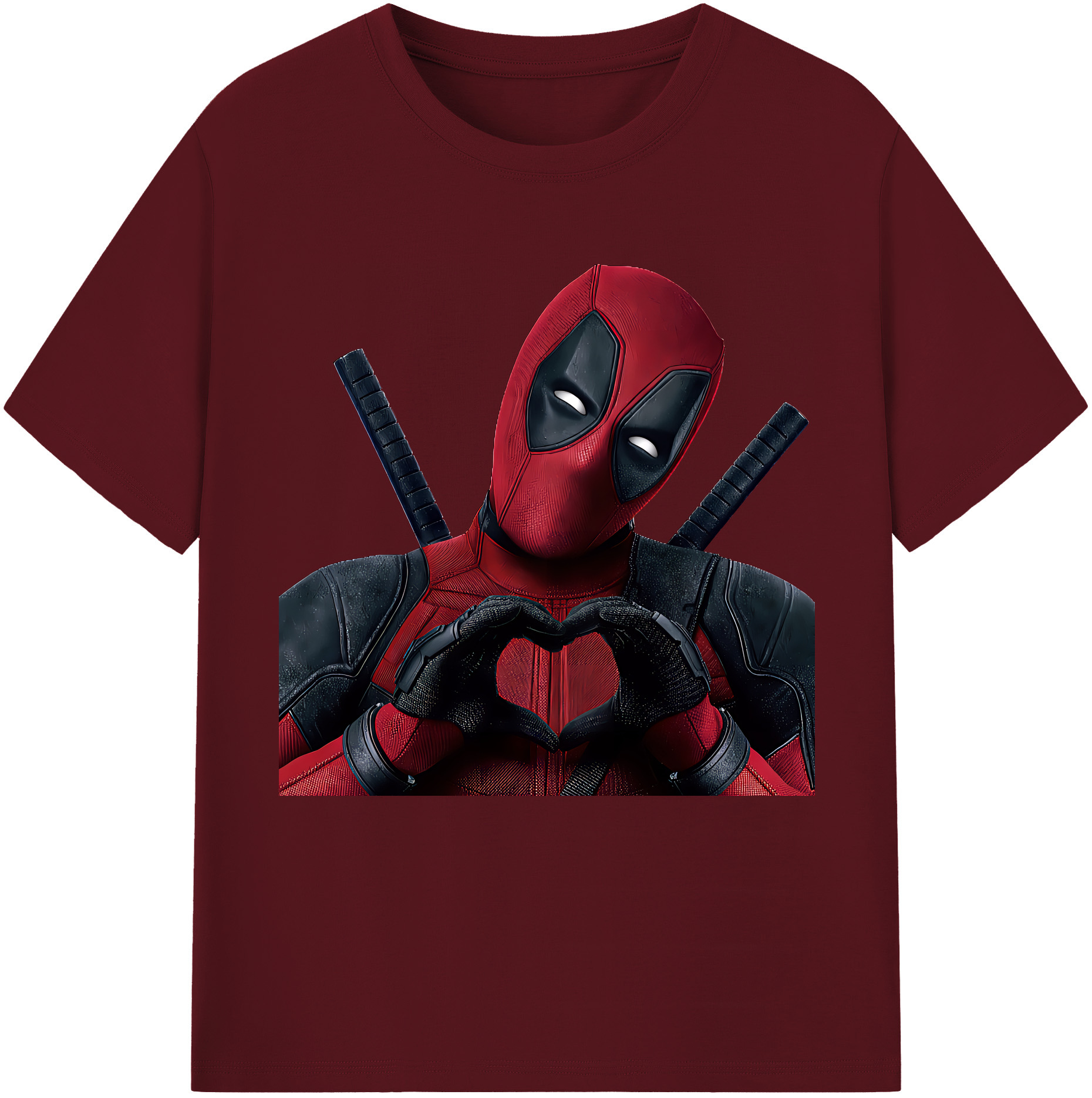 （画像用） Deadpool デッドプール 綿100％半袖Tシャツ（フロントプリント）